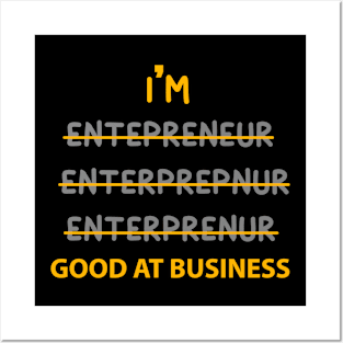 funny entrepreneur bussinessman Posters and Art